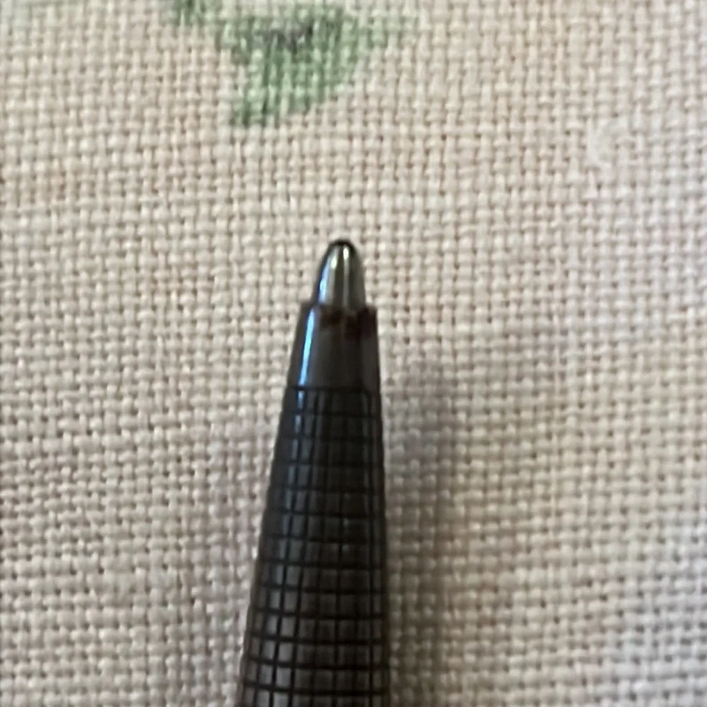 Vintage Parker 75 Sterling Silver Cisele mechanical pencil and pen set chisel